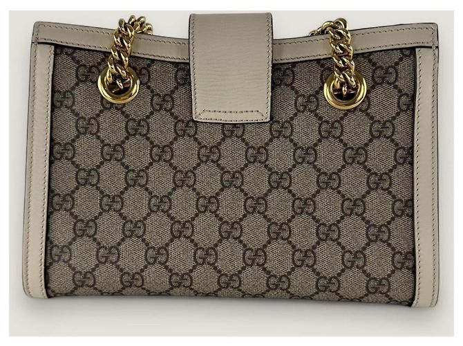 Borsa tote padlock GG supreme di Gucci Bianco - vista 3