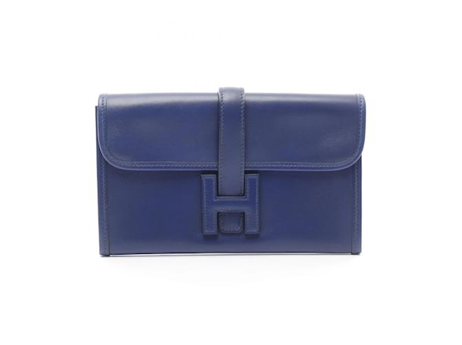 Clutch Hermès Jige Duo Second Blu navy - vista 2