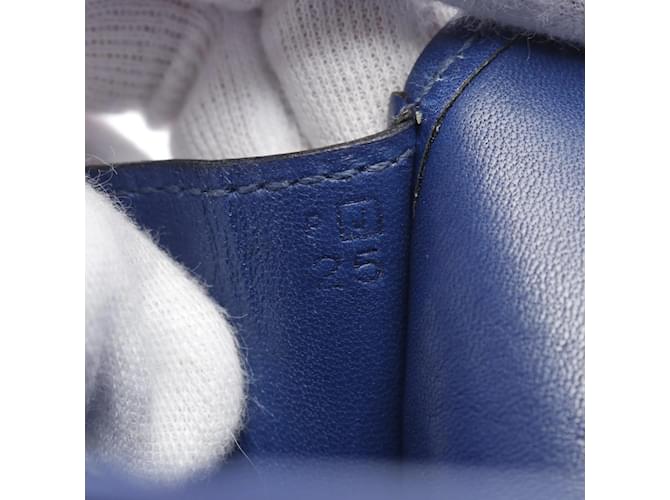 Clutch Hermès Jige Duo Second Blu navy - vista 6