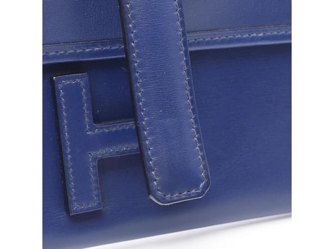 Clutch Hermès Jige Duo Second Blu navy - vista 8