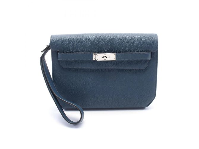 Hermès Borsa Clutch Hermes Kelly Depeche 25 Verde - vista 2