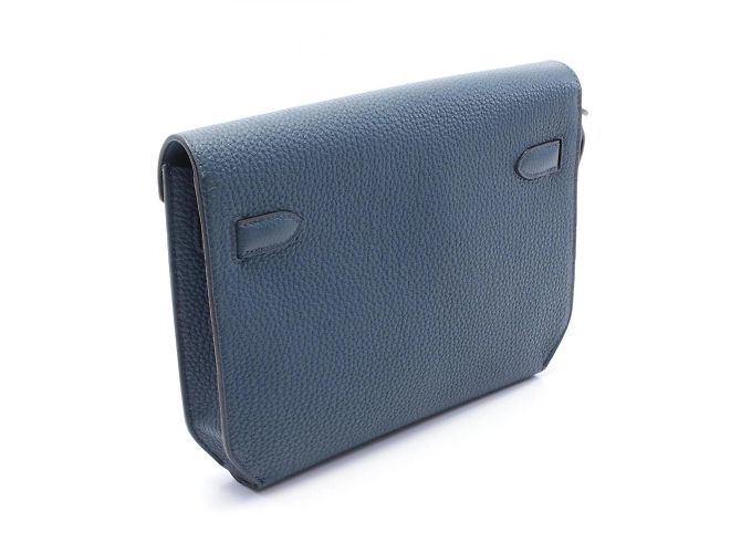 Hermès Borsa Clutch Hermes Kelly Depeche 25 Verde - vista 3