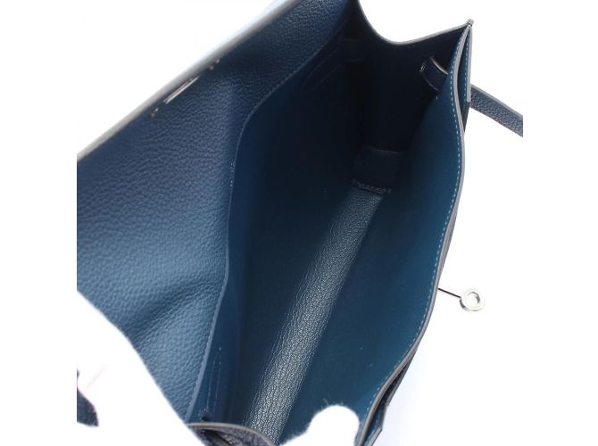 Hermès Borsa Clutch Hermes Kelly Depeche 25 Verde - vista 4