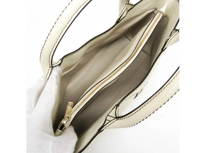 Borsa in pelle da donna Valextra V5U41 J Bianco sporco - vista 3