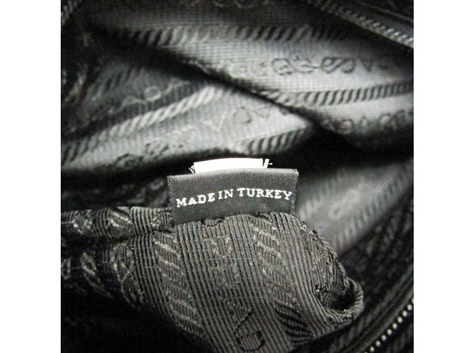 Borsa a spalla in nylon da donna Prada TESSUTO BT0741 Nero - vista 12