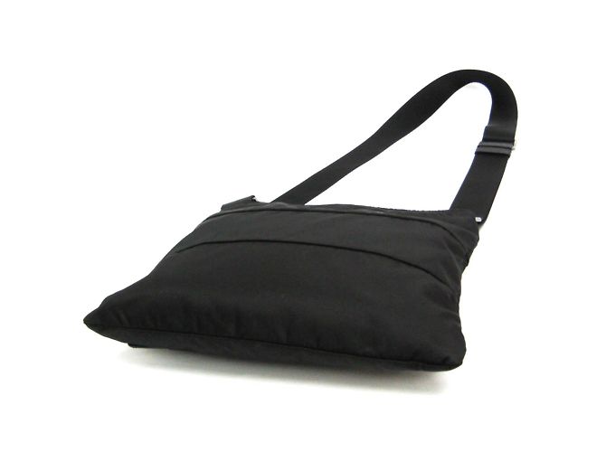 Borsa a spalla in nylon da donna Prada TESSUTO BT0741 Nero - vista 2