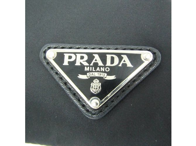 Borsa a spalla in nylon da donna Prada TESSUTO BT0741 Nero - vista 6
