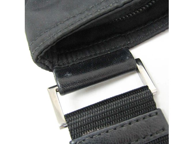 Borsa a spalla in nylon da donna Prada TESSUTO BT0741 Nero - vista 8