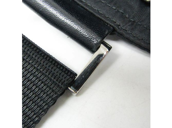 Borsa a spalla in nylon da donna Prada TESSUTO BT0741 Nero - vista 9
