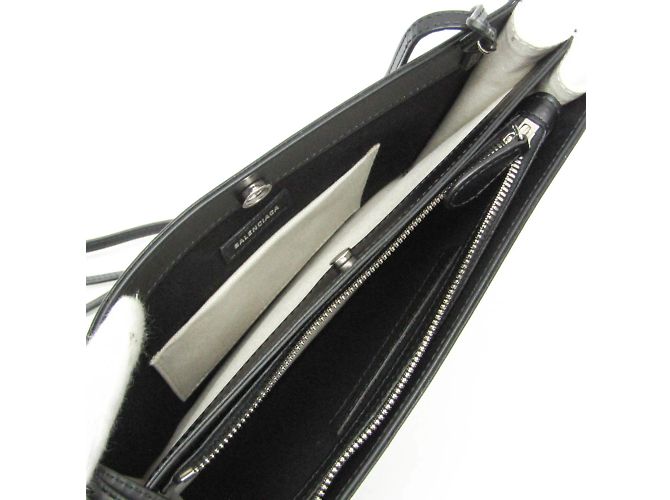 Borsa a Spalla Pochette Navy Balenciaga Nero Bianco sporco - vista 4