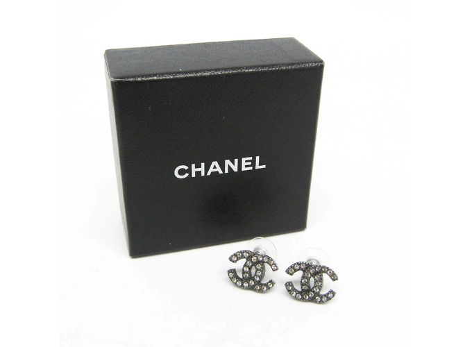 Orecchini in metallo con strass Chanel Coco Metallico - vista 2