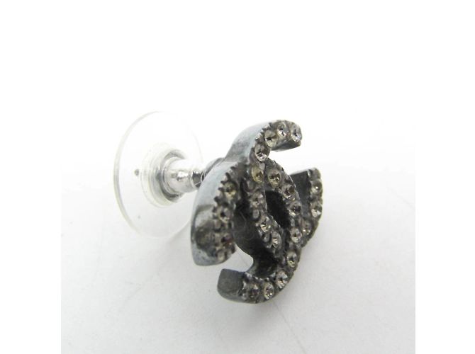 Orecchini in metallo con strass Chanel Coco Metallico - vista 4