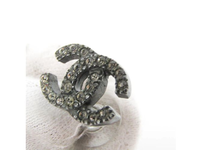 Orecchini in metallo con strass Chanel Coco Metallico - vista 6
