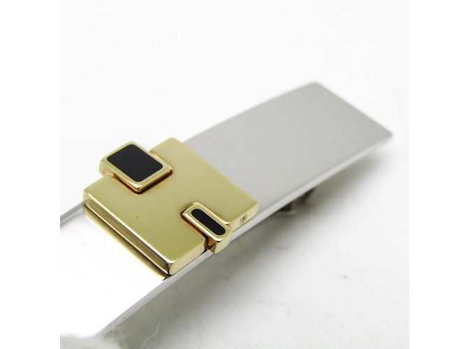 Hermès Horquilla de metal Hermes Eileen PM Negro Plata Dorado - vista 4