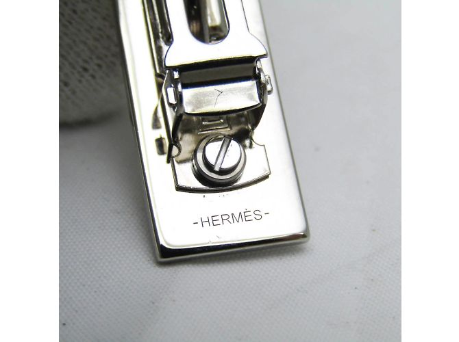 Hermès Horquilla de metal Hermes Eileen PM Negro Plata Dorado - vista 7