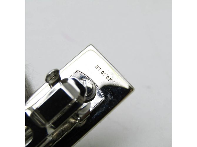 Hermès Horquilla de metal Hermes Eileen PM Negro Plata Dorado - vista 9