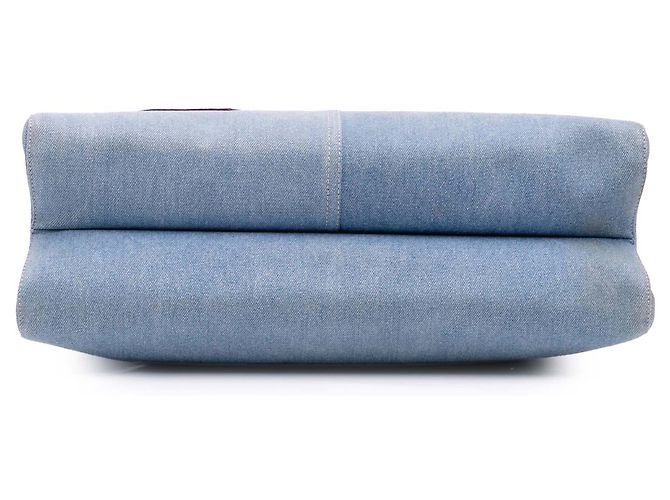 Borsa tote in denim blu Dior con tasche - vista 3