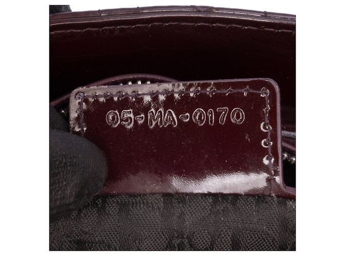 Dior Rosso Grande Patente Cannage Lady Dior Bordò - vista 5