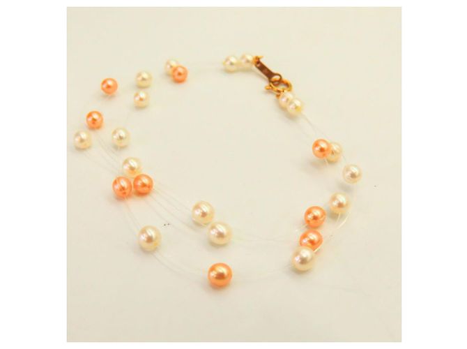 Tasaki K18 Yellow Gold Pearl 3-Strand Bracelet A2501008 Pink - view 3