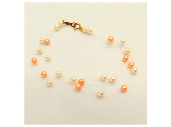 Tasaki K18 Yellow Gold Pearl 3-Strand Bracelet A2501008 Pink - view 4
