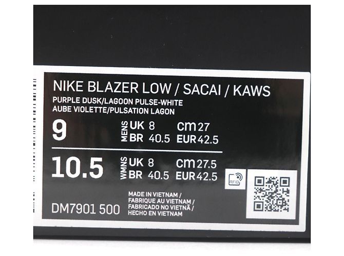 Autre Marque NIKE KAWS SACAI BLAZER LOW Sneakers Purple Dusk - vista 9