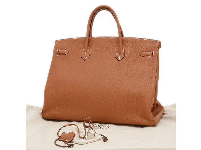 Hermès Borsa Hermes Birkin 40 in pelle Togo D'oro - vista 2