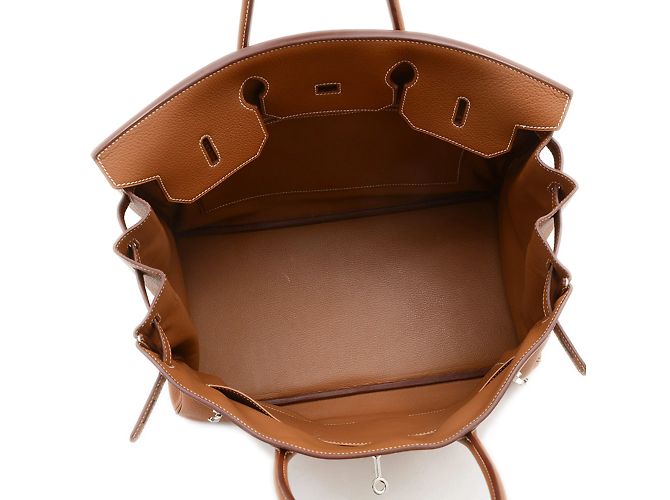 Hermès Borsa Hermes Birkin 40 in pelle Togo D'oro - vista 5