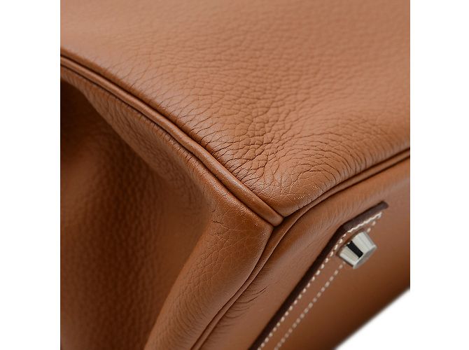Hermès Borsa Hermes Birkin 40 in pelle Togo D'oro - vista 7