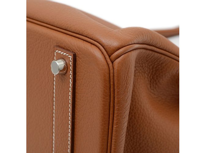 Hermès Borsa Hermes Birkin 40 in pelle Togo D'oro - vista 8