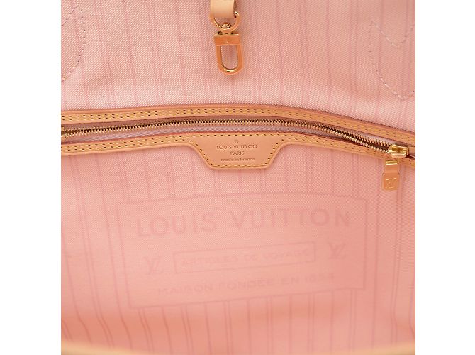 Borsa tote Neverfull MM Damier Azur di Louis Vuitton Rosa Blu - vista 6