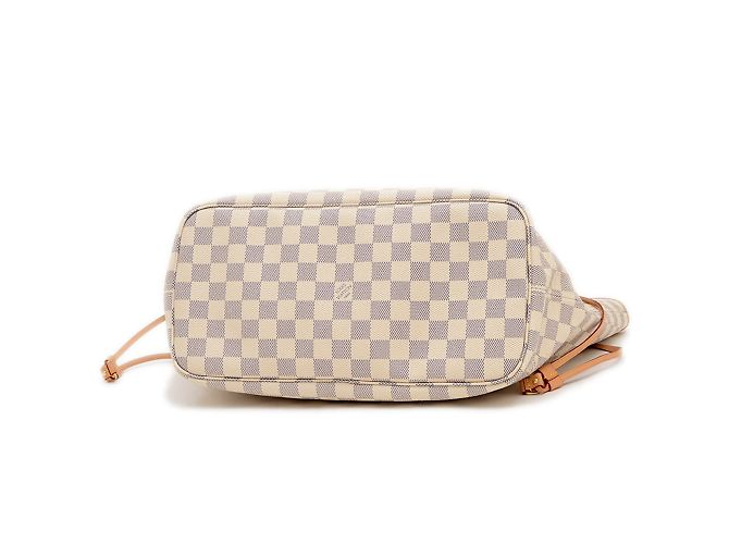 Borsa tote Neverfull MM Damier Azur di Louis Vuitton Rosa Blu - vista 7