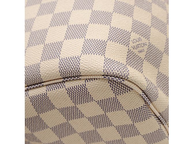 Borsa tote Neverfull MM Damier Azur di Louis Vuitton Rosa Blu - vista 8
