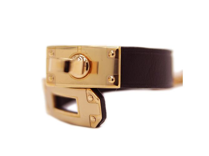 Hermès Hermes Kelly Handschuhhalter Schwarz Golden - Ansicht 2
