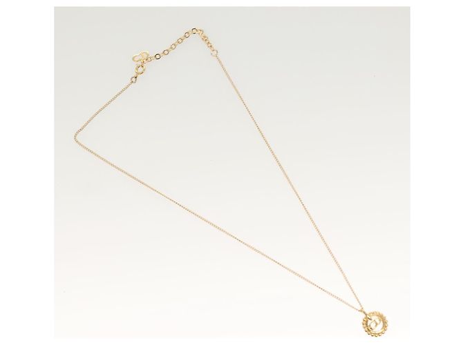 Collana Christian Dior metallo oro Auth SW953 D'oro - vista 2