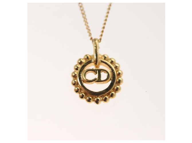 Collana Christian Dior metallo oro Auth SW953 D'oro - vista 3