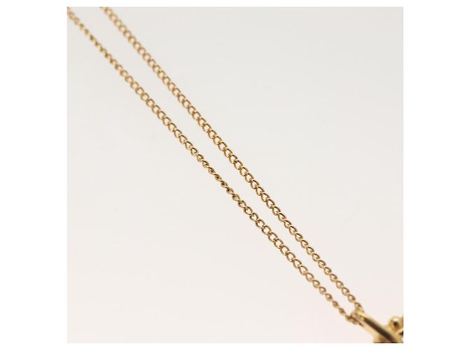 Collana Christian Dior metallo oro Auth SW953 D'oro - vista 4