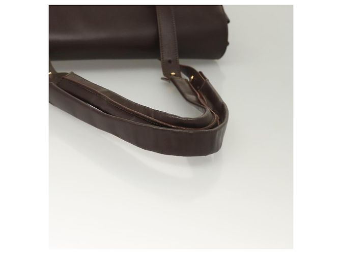 Céline Bolso de mano de lona Macadam Celine C marrón dorado Auth SW992 Castaño - vista 7