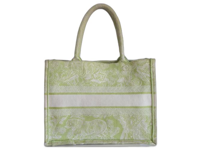 Borsa Dior Book tote media verde - vista 2