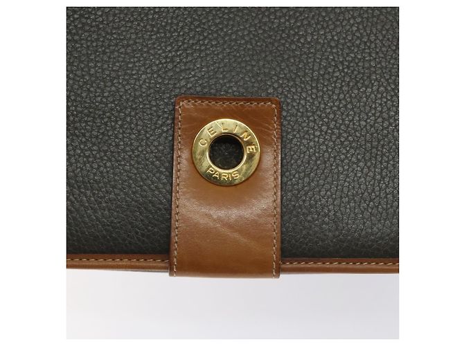 Céline Borsa a Spalla CELINE in Pelle Khaki Oro Auth yk18543 D'oro Cachi - vista 14