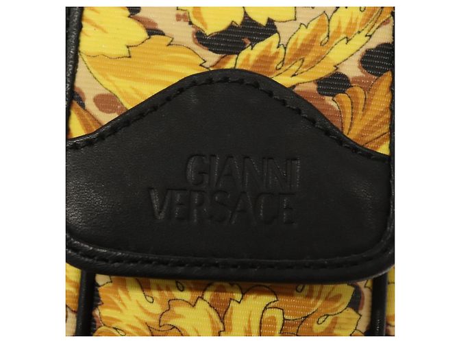 Borsa a spalla Gianni Versace in PVC pelle giallo oro Auth BA3323 D'oro - vista 14