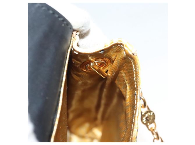 Borsa a spalla Gianni Versace in PVC pelle giallo oro Auth BA3323 D'oro - vista 17