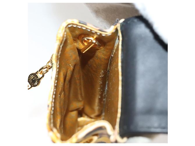 Borsa a spalla Gianni Versace in PVC pelle giallo oro Auth BA3323 D'oro - vista 18