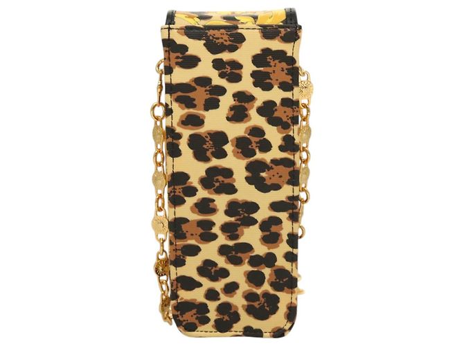 Borsa a spalla Gianni Versace in PVC pelle giallo oro Auth BA3323 D'oro - vista 3
