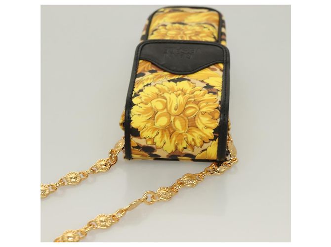 Borsa a spalla Gianni Versace in PVC pelle giallo oro Auth BA3323 D'oro - vista 6