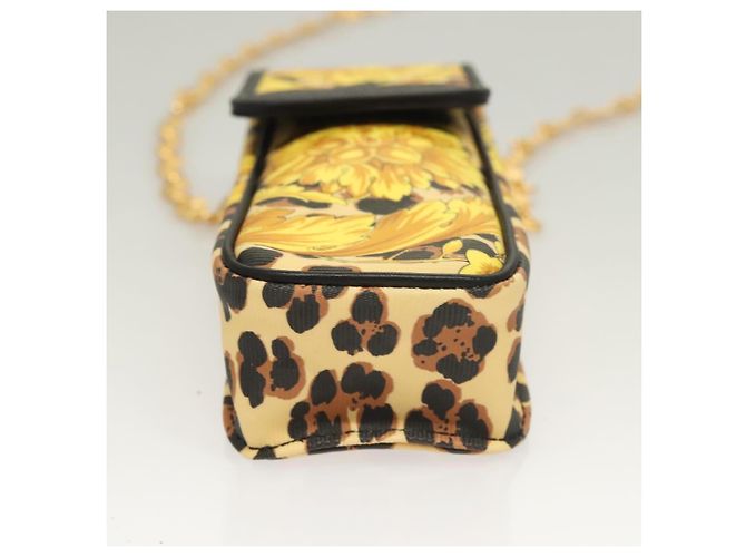 Borsa a spalla Gianni Versace in PVC pelle giallo oro Auth BA3323 D'oro - vista 9