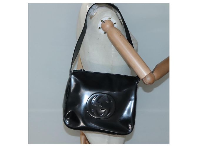 Borsa a Spalla GUCCI Smalto Nero 001 3754 1703 Auth am8759 - vista 21