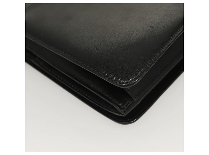 Borsa a spalla BALLY Wallet Chain in pelle oro nero Auth BA3241 D'oro - vista 12