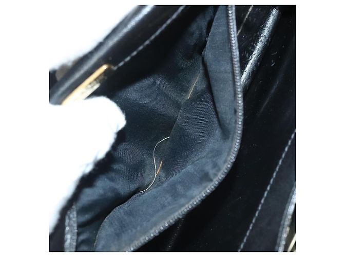 Borsa a spalla BALLY Wallet Chain in pelle oro nero Auth BA3241 D'oro - vista 22