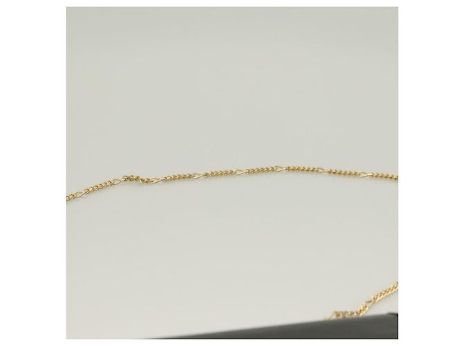 Borsa a spalla BALLY Wallet Chain in pelle oro nero Auth BA3241 D'oro - vista 8