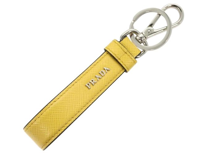 Llave PRADA de cuero amarillo Auth 127891M - vista 3